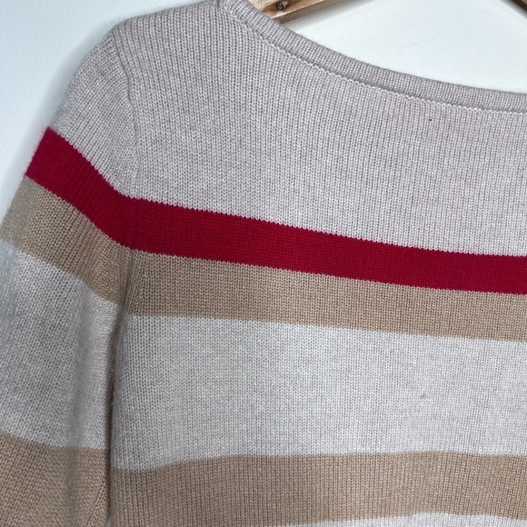 Athleta Cashmere Lodge Sweater Chianti Stripe XS - Picture 9 of 12